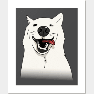 Lion Dad White Wolf Posters and Art